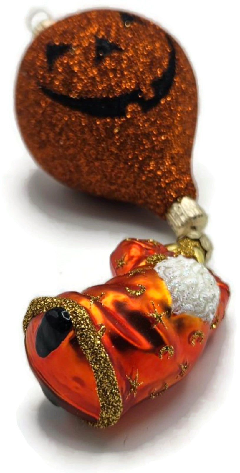Patricia Breen Into The Blue Pumpkin Santa Halloween Christmas Ornament 21949