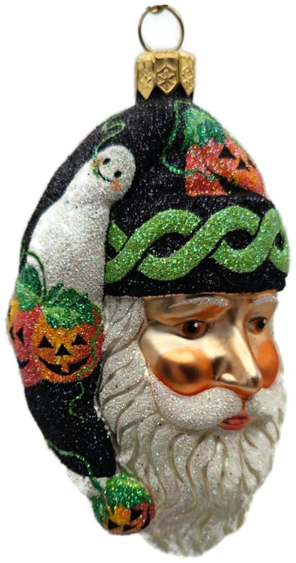 Patricia Breen Sparkle Plenty Halloween Santa Pumpkin Ghost Glass Ornament 23521