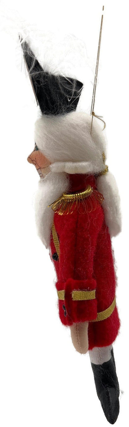 Gladys Boalt Nutcracker Red Coat Fabric Christmas Tree Ornament Signed Handmade1