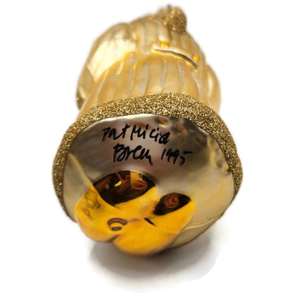 Patricia Breen Snowflake Santa Claus Citrine Signed Christmas Tree Ornament 964510
