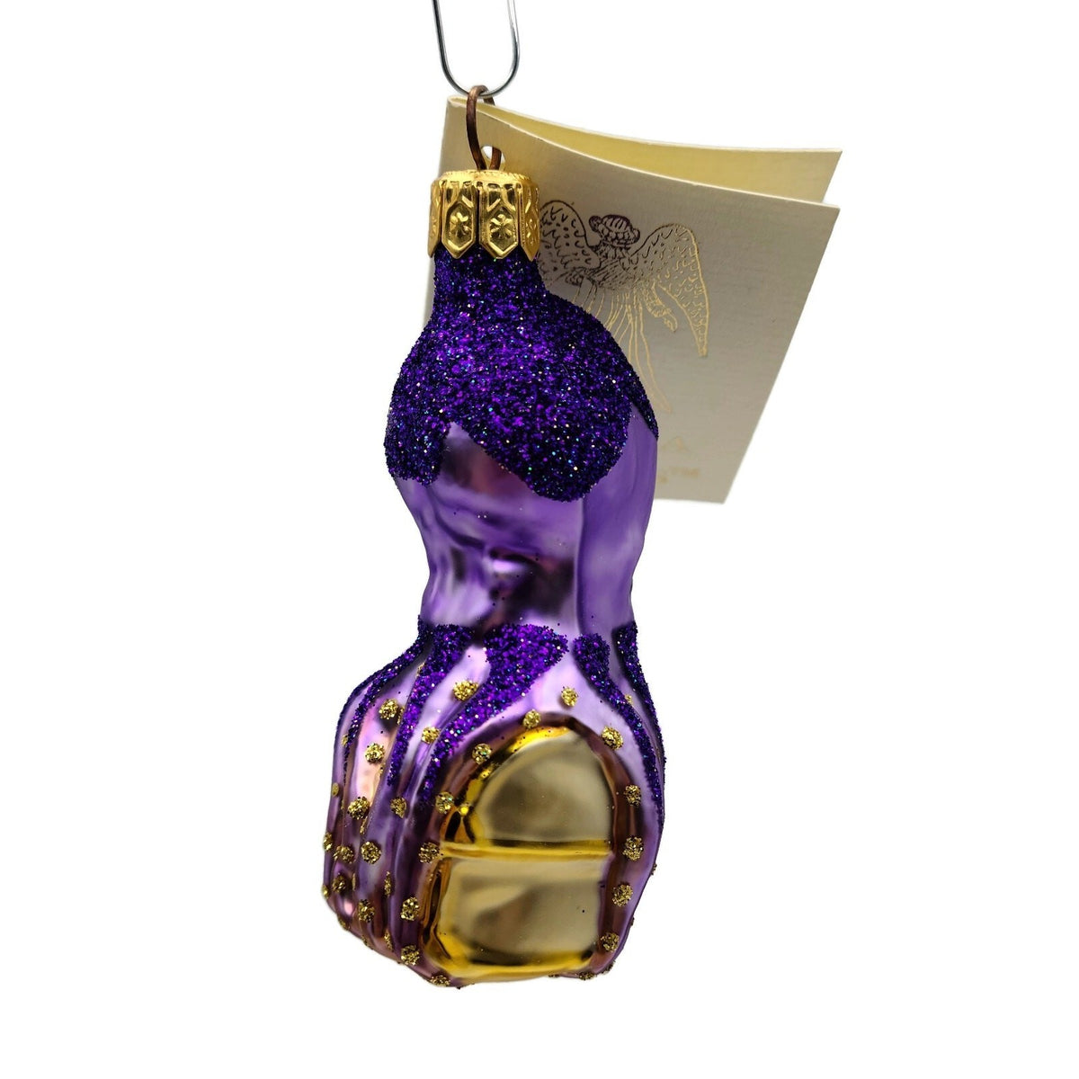 Patricia Breen Ogden Octopus Purple Gold Chest Glitter Christmas Ornament 97925