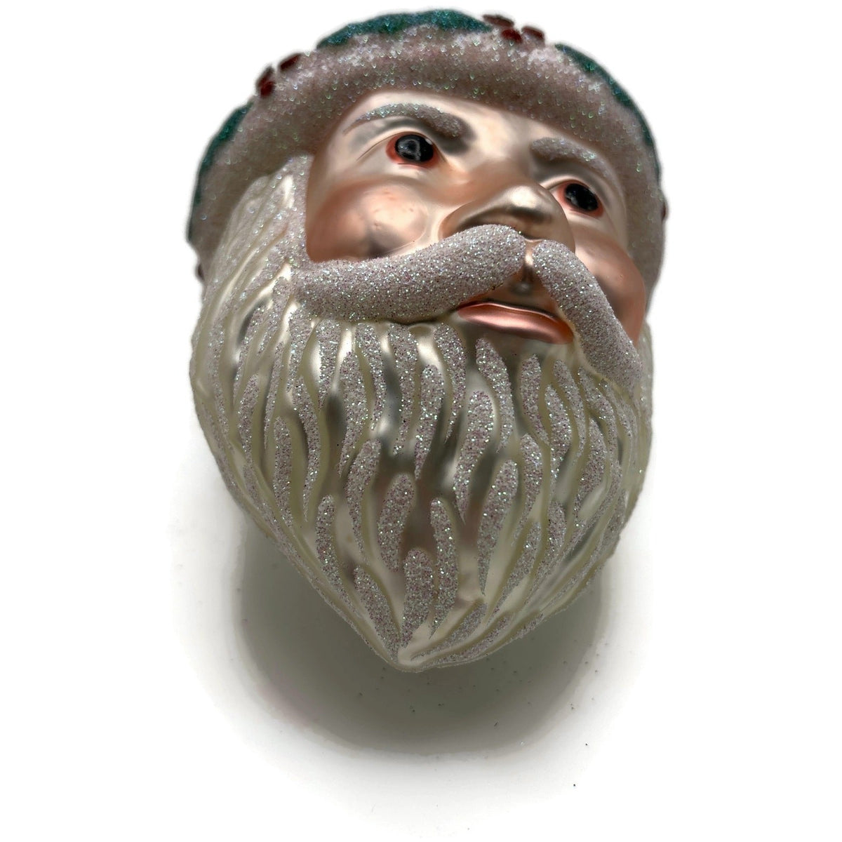 Patricia Breen Thornhill Santa Head Pearl Holly Berry Christmas Ornament 984211