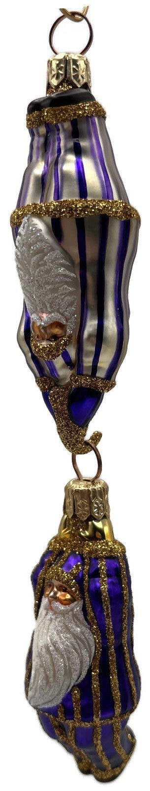 Patricia Breen Cirque De Nicoud Linked Santa Stripe Christmas Ornament CATZ 22741