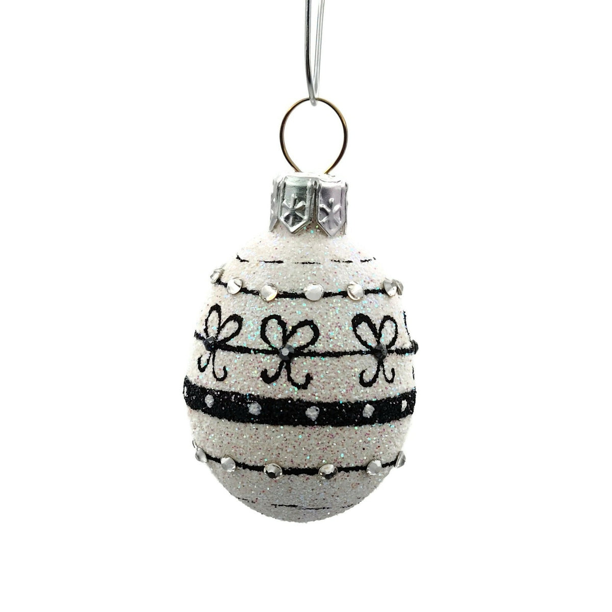 Patricia Breen Miniature Egg Beribboned and Bowed Jeweled Easter Ornament 29220