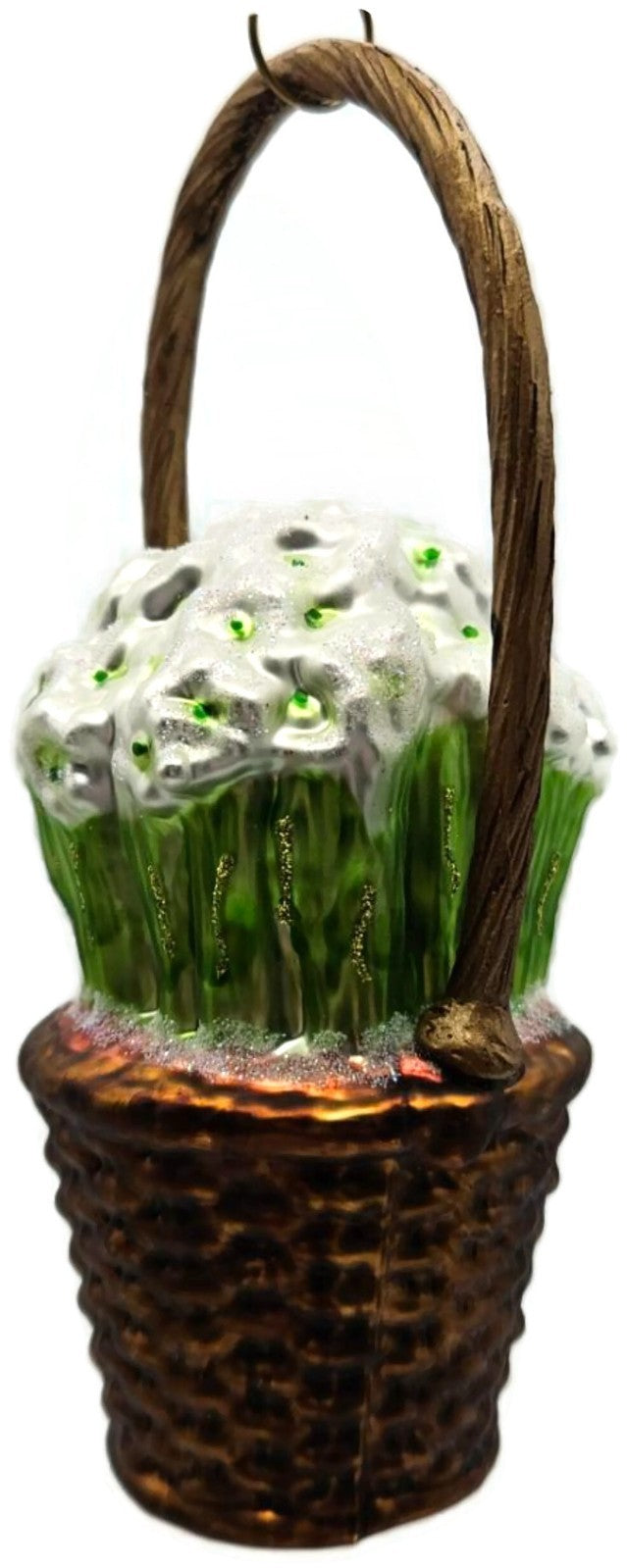 Raz Imports Eric Cortina Basket of Paperwhites Spring Floral Christmas Ornament2