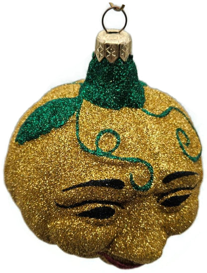 Patricia Breen Halloween Fanciful Pumpkin Gold Green Christmas Ornament 98121