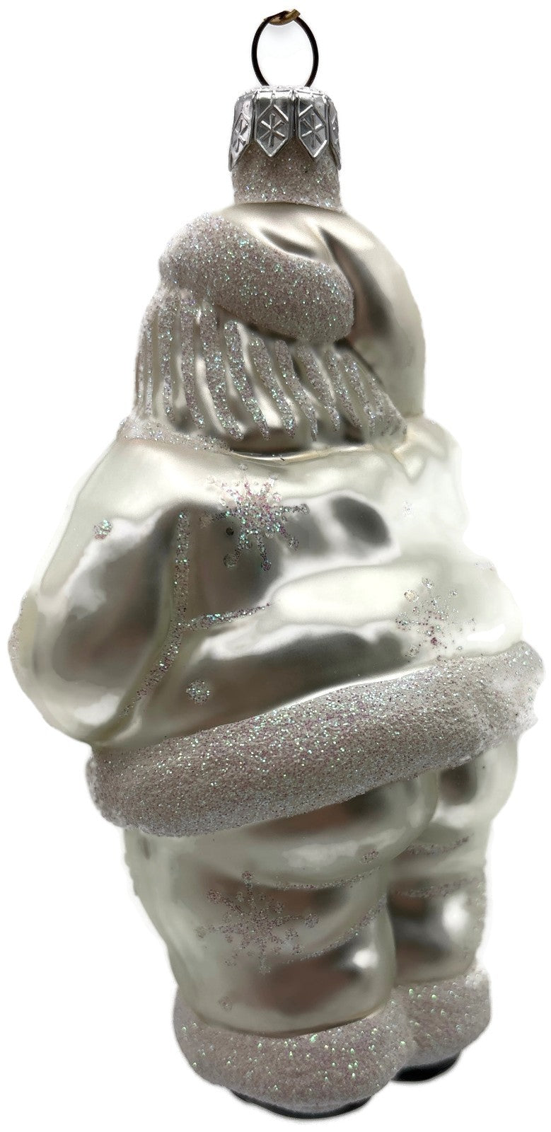 Patricia Breen HO HO HO Santa Pearl Snowflakes Dots Christmas Ornament 98174