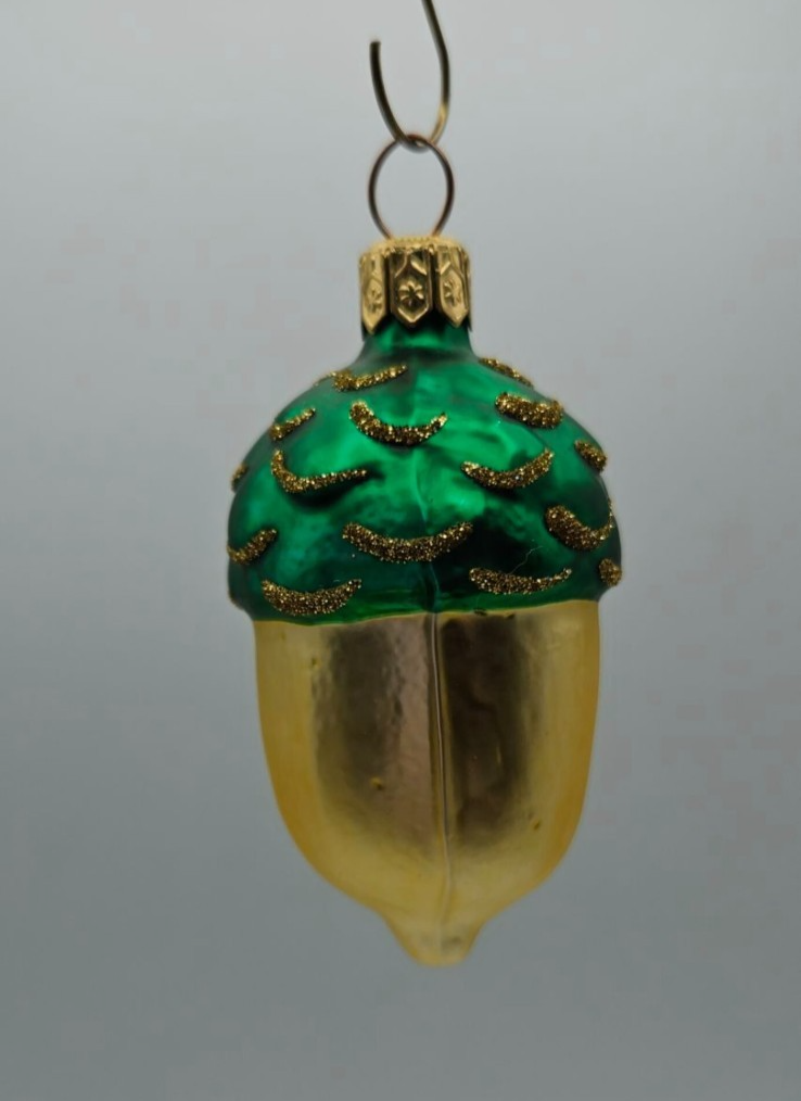 Patricia Breen Walk in the Woods Acorn Gold Green Fall Christmas Ornament 965110