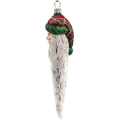 Patricia Breen Santa Claus Icicle Plaid Red Hat Drops Christmas Ornament 21326