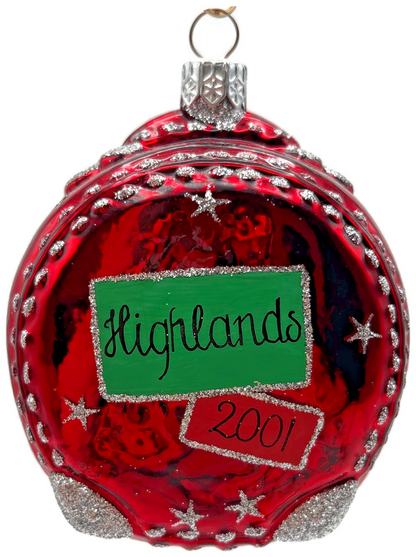 Patricia Breen Journey With Me Red Highlands Stars Christmas Tree Ornament 21135