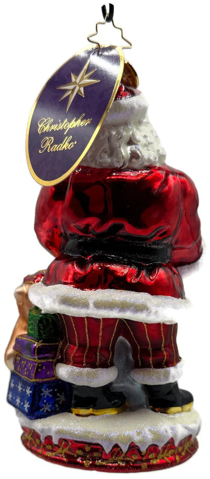 Christopher Radko Deer Friends Santa Reindeer Christmas Ornament 10169046