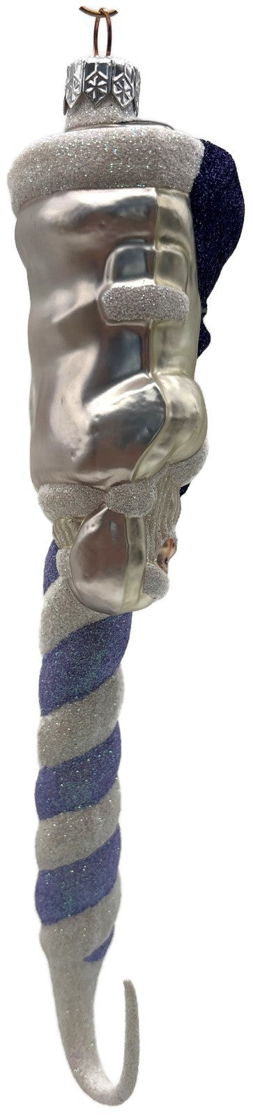 Patricia Breen Peppermint Santa Lavender White Christmas Tree Ornament HCB 98333