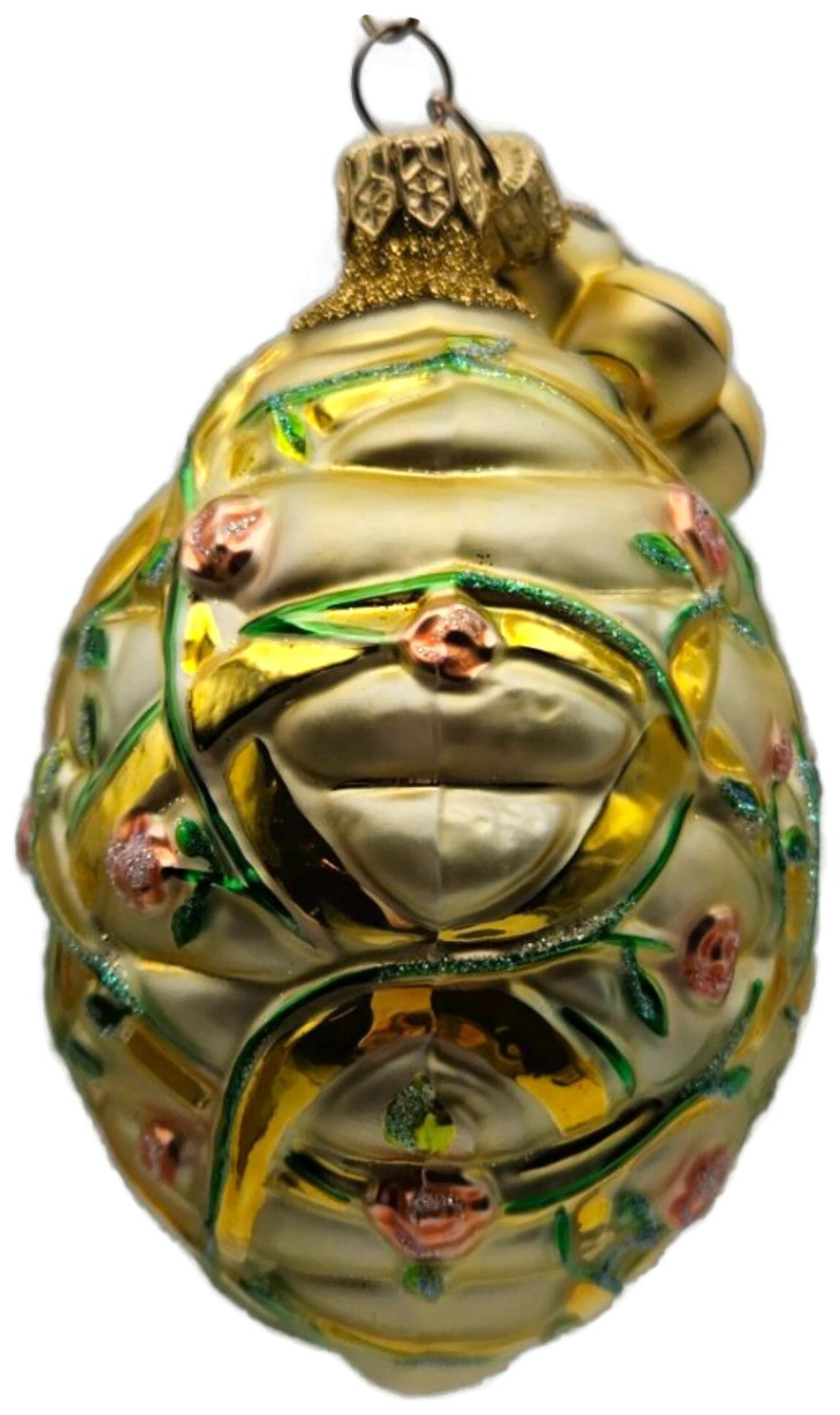 Patricia Breen Trelliage Beehive Pink Rose Gold Bee 2 Part Spring Ornament 20433