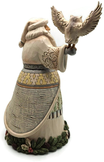 Jim Shore Santa's Woodland Messenger Owl White Resin Enesco Christmas Figurine4