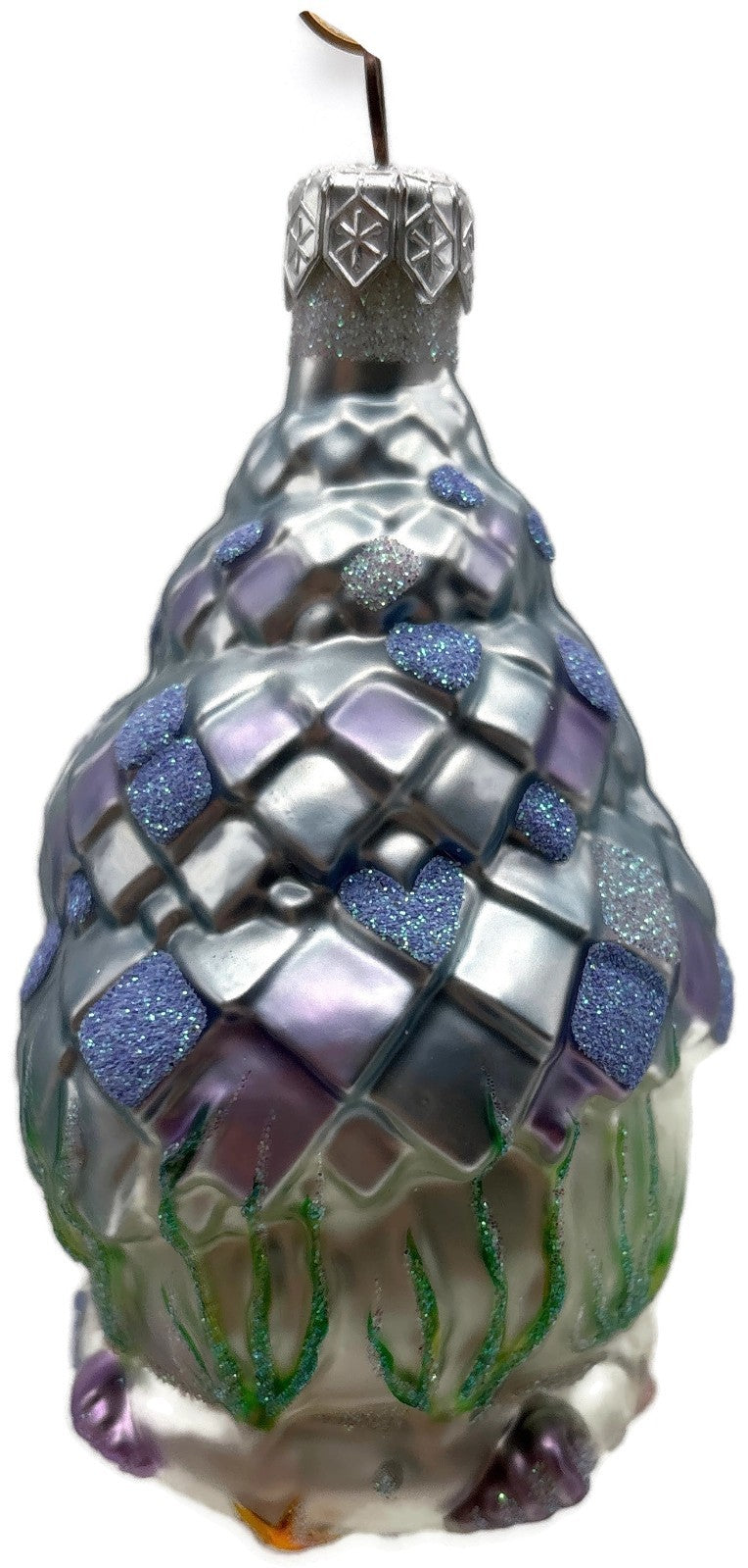 Patricia Breen Seashell Acorn House Blue Lavender Summer Christmas Ornament 99333