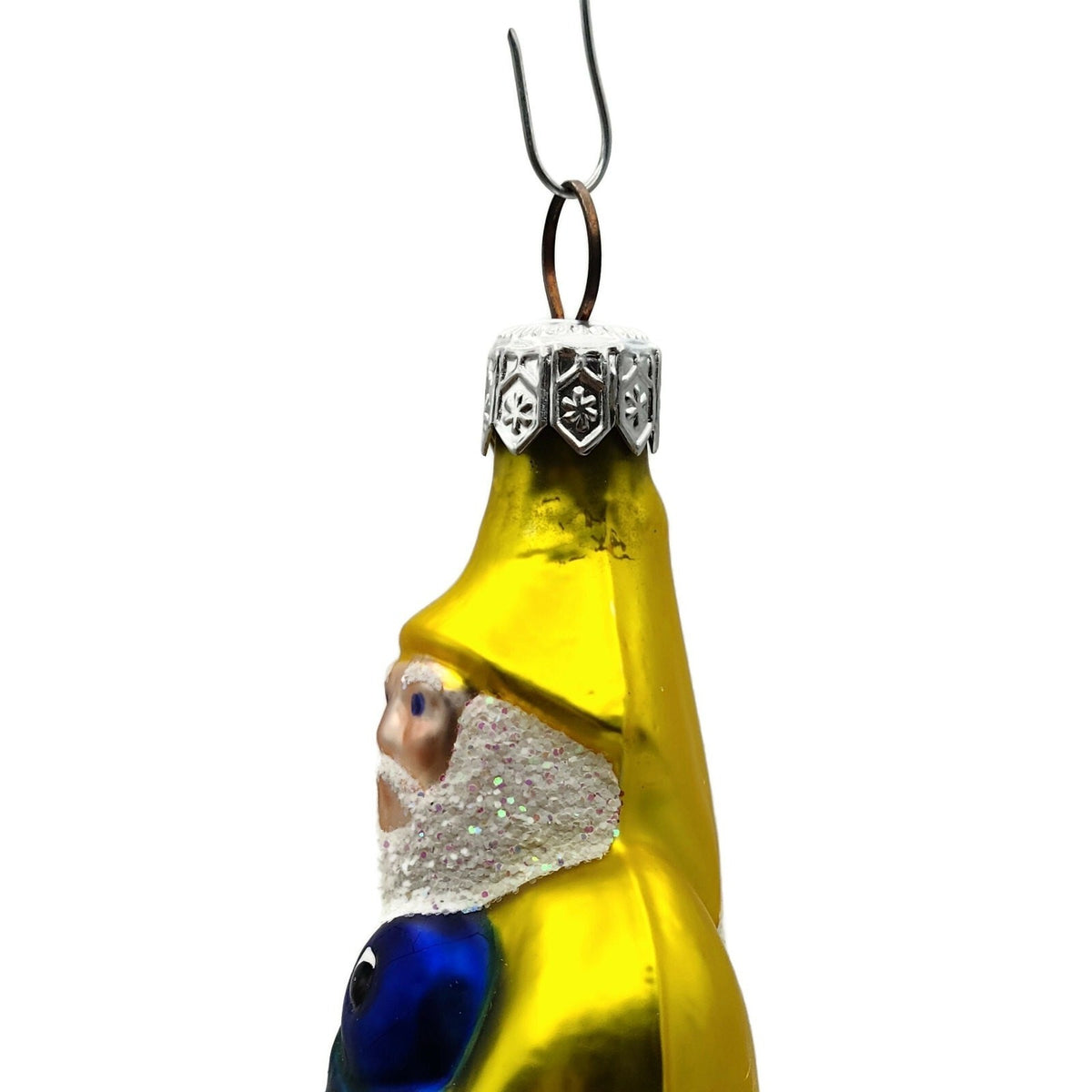 Patricia Breen Marinista Santa Matte Ball Glittered Fish Nautical Ornament 95296