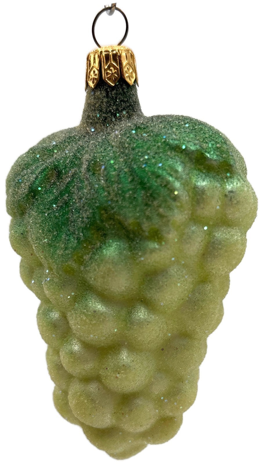 Christopher Radko 1997 Green Grapes Frosted Glass Christmas Ornament 97 112 03