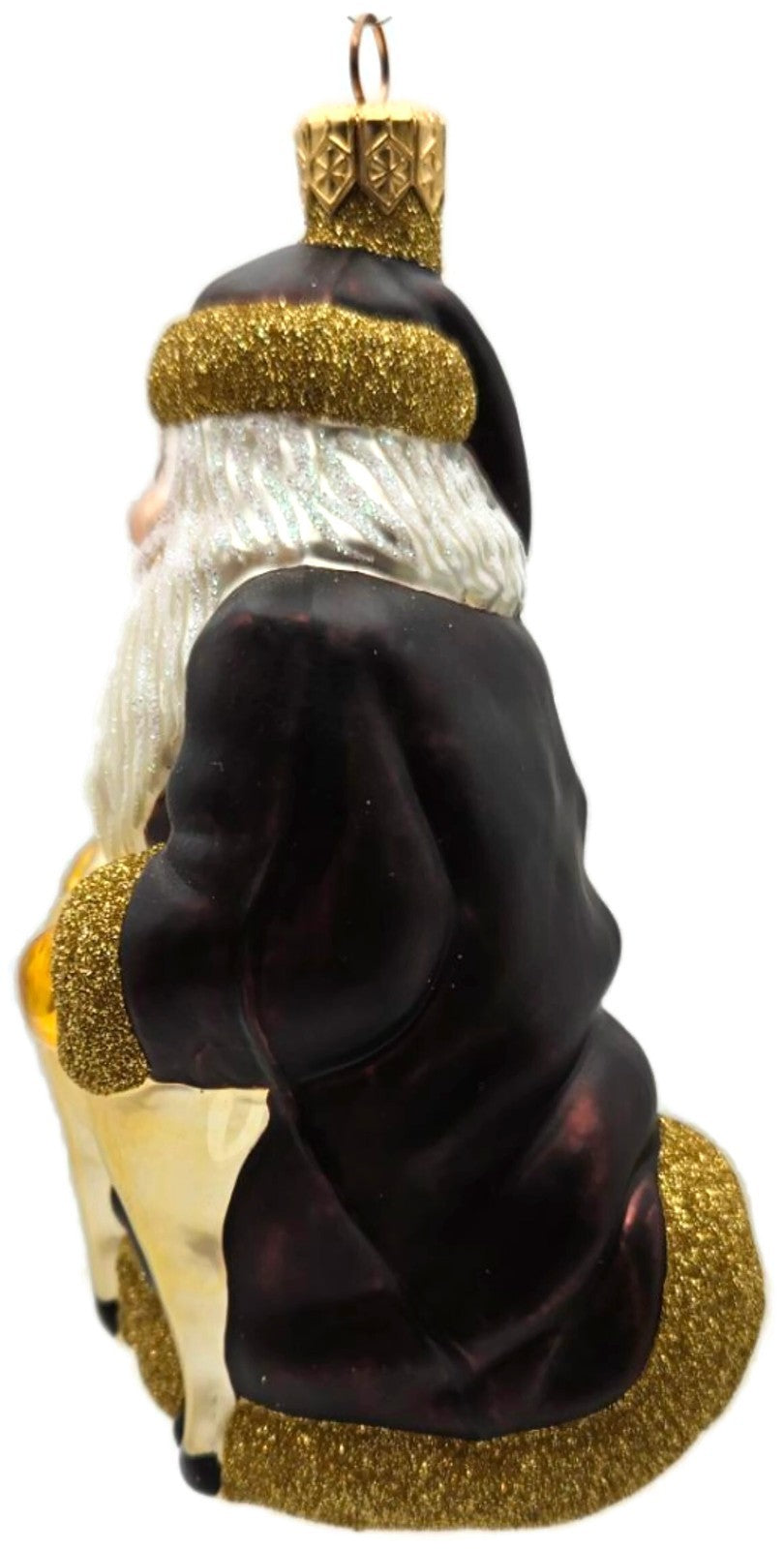 Patricia Breen Santa and Sarenka Bordeaux Santa Reindeer Christmas Ornament 98386
