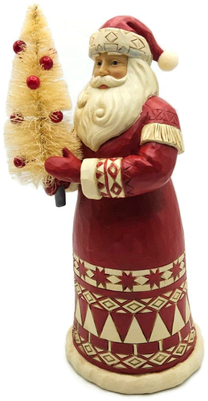 Jim Shore Nordic Winter Wishes Santa Sisal Tree Christmas Figurine 60170431