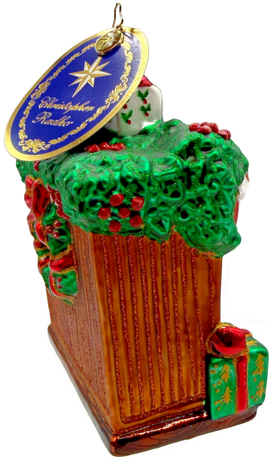 Christopher Radko Joyful Visit Santa Claus Fireplace Christmas Ornament 10172976