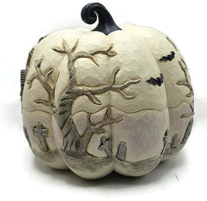 Jim Shore Heartwood Creek A Little Batty Pumpkin Enesco Halloween Decor Figurine4