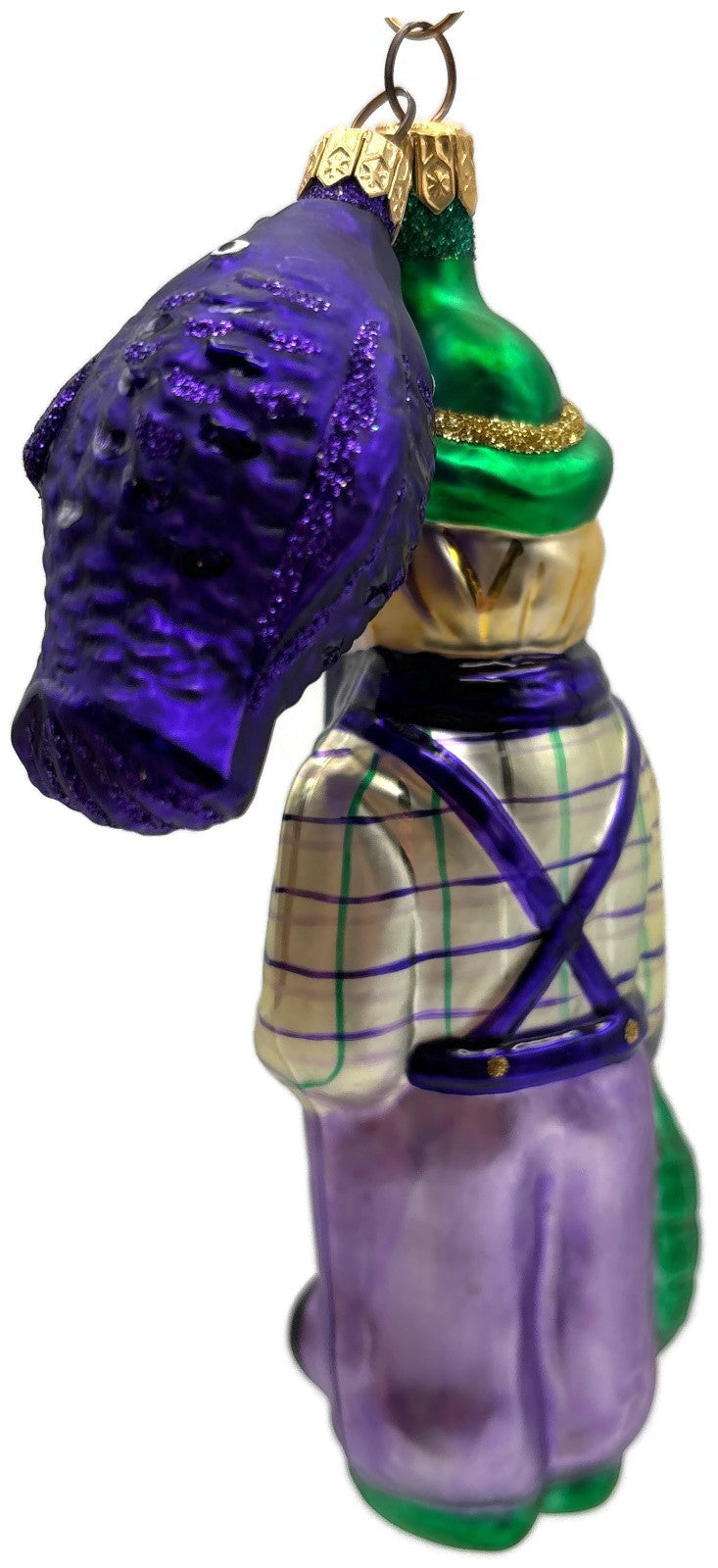 Patricia Breen Fisherboy And Fish Purple Stripe on Hat Christmas Ornament 95206