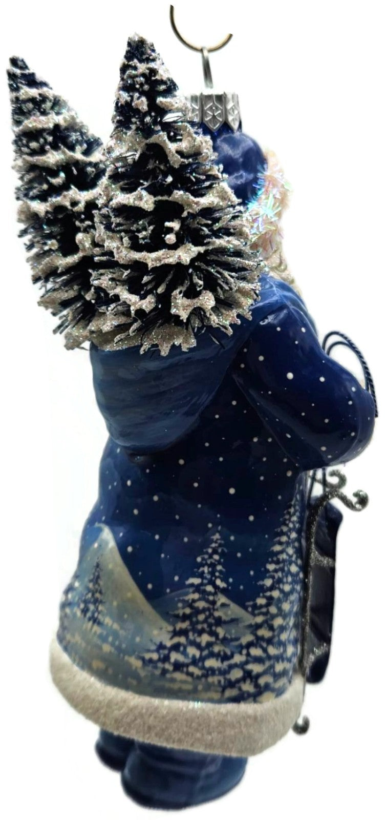 Patricia Breen Oakley Claus Blue Midnight Sleigh Christmas Tree Ornament 34323
