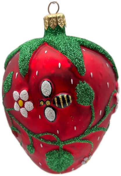 Patricia Breen Grande Strawberry Bees Fruit Red Spring Christmas Ornament 9800NM5