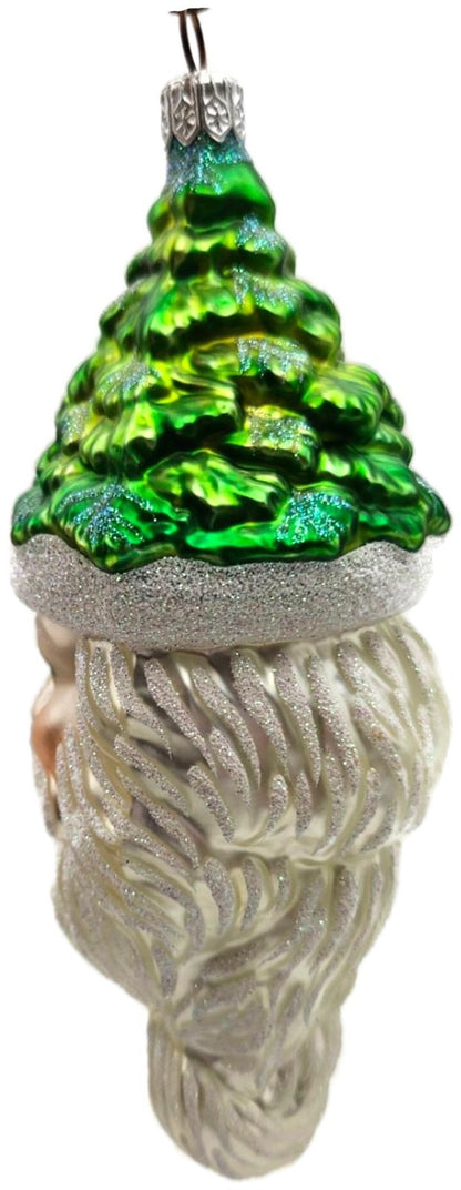 Patricia Breen Pere Noel Green Pearl Trim Santa Head Christmas Ornament 99227