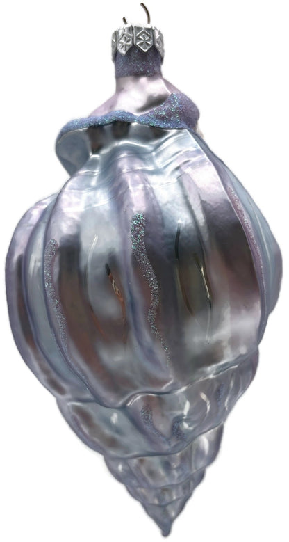 Patricia Breen Coastal Santa Periwinkle Matte Nautical Christmas Ornament 97105