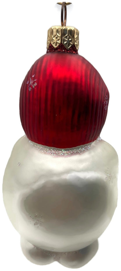 Patricia Breen Snowbaby Red Snowflakes Glass Snowman Christmas Ornament 99364