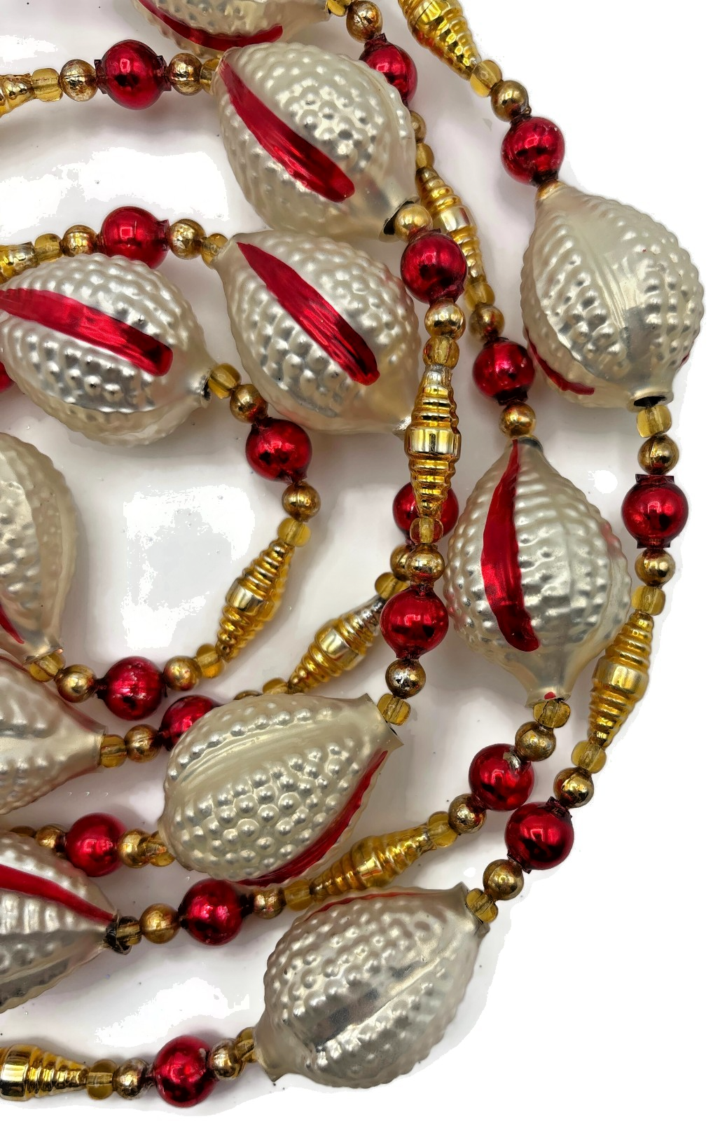 Christopher Radko Twelfth Night Beaded Silver Gold Christmas Garland 92 231 03