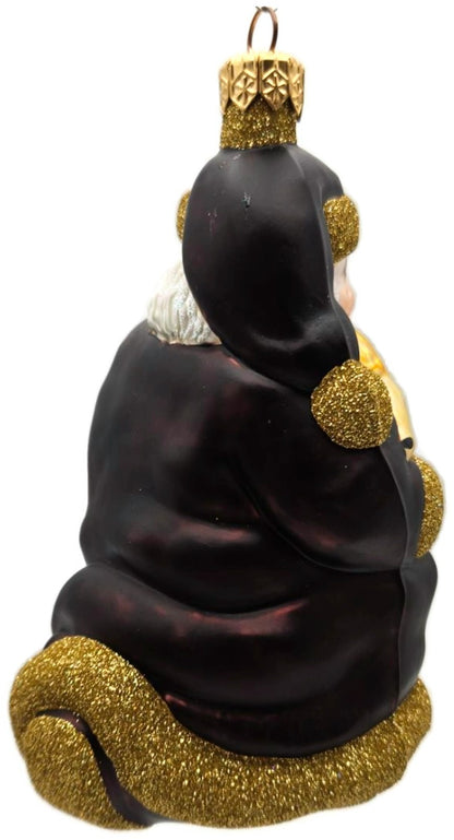 Patricia Breen Santa and Sarenka Bordeaux Santa Reindeer Christmas Ornament 98383