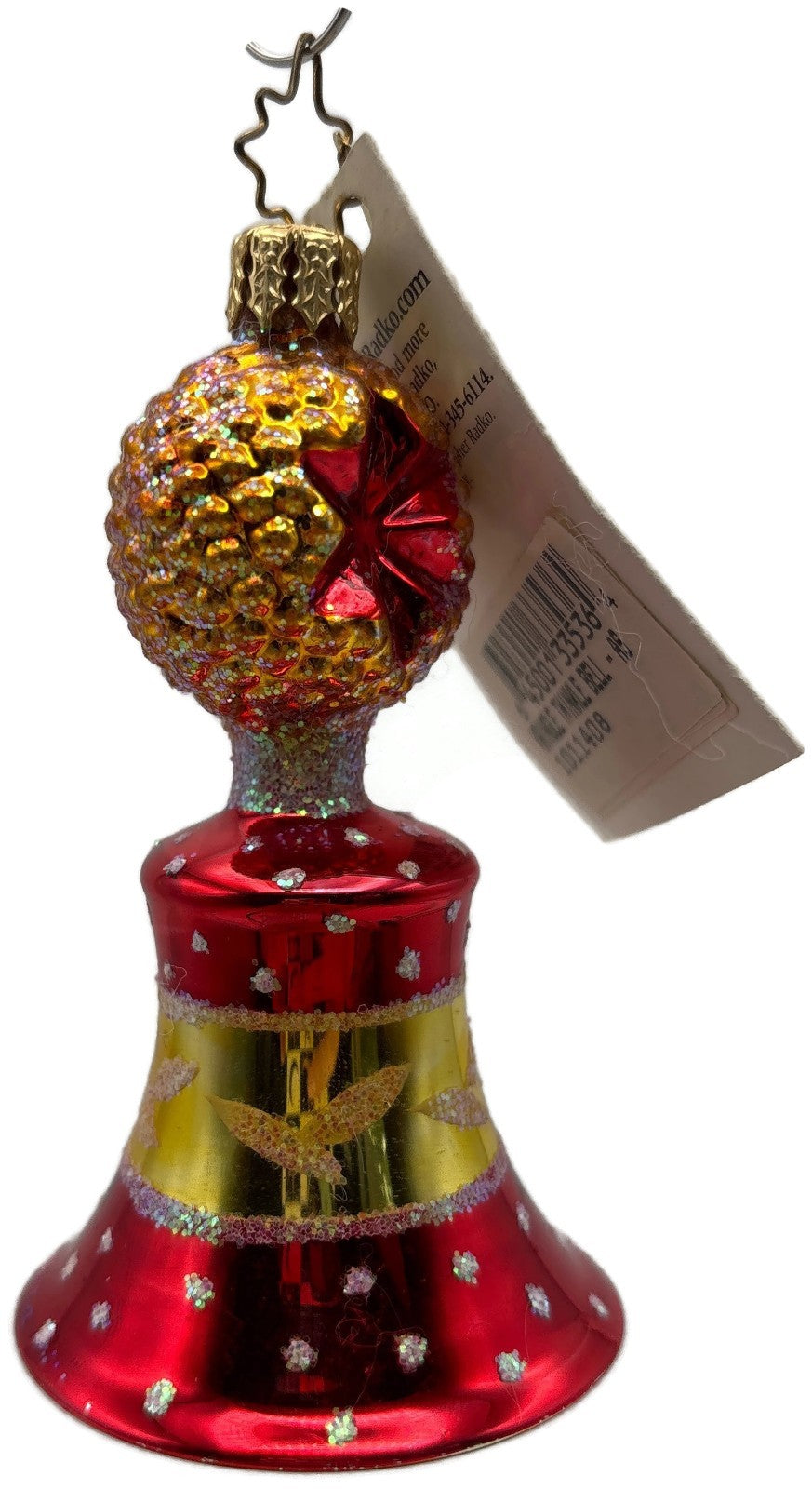Christopher Radko Kringle Twinkle Bell Reflector Glass Ornament 10114081