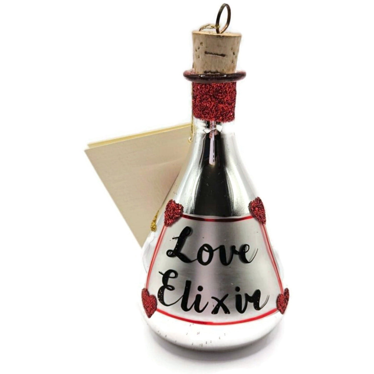 Patricia Breen Love Elixir Glitter Heart Bottle Valentines Holiday Ornament 97240