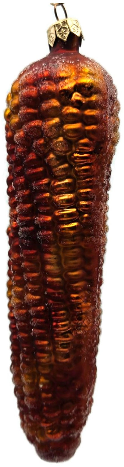Christopher Radko Native Blend Orange Brown Corn Christmas Ornament 98-060-02