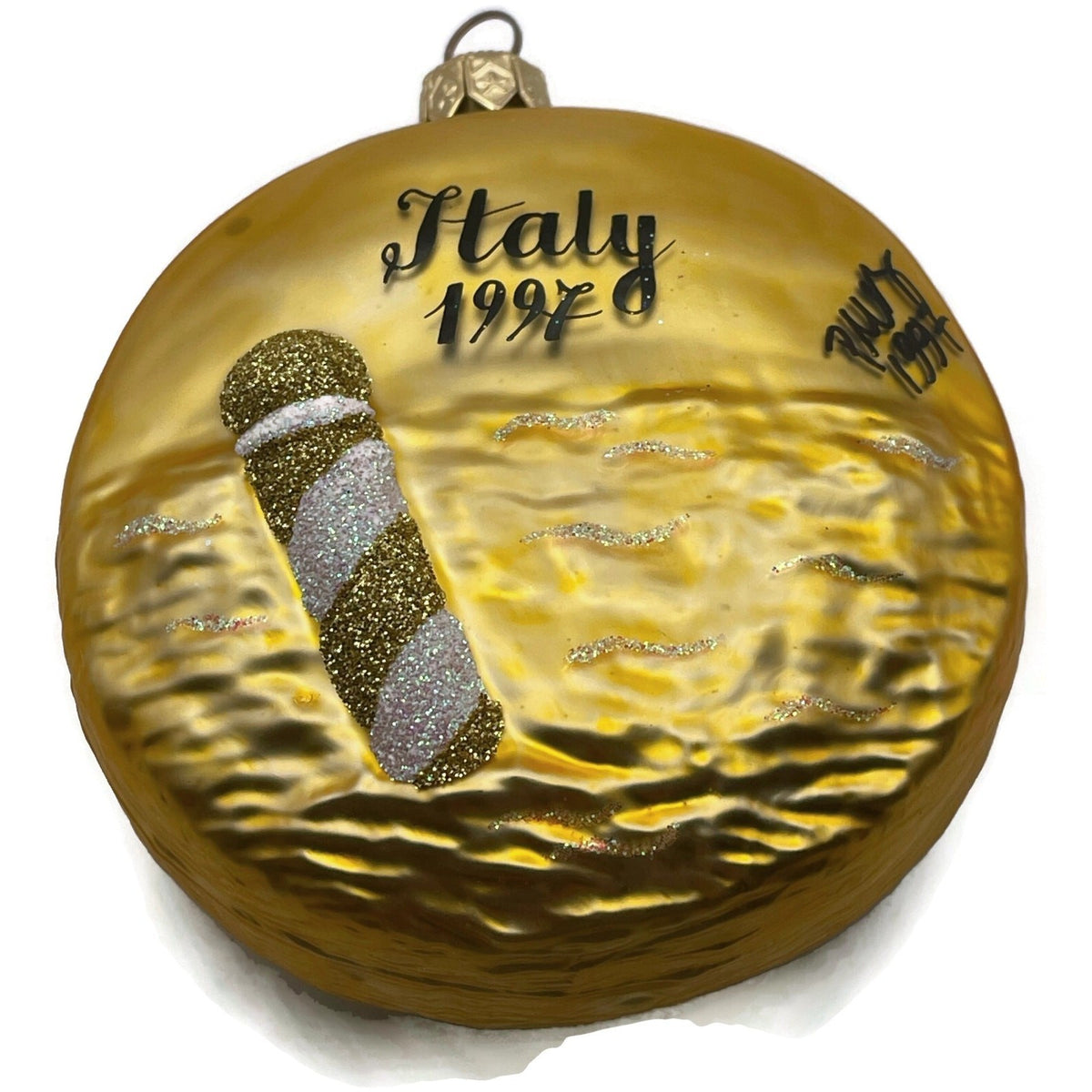 Patricia Breen Venice At Dusk Italy Gold Medallion Christmas Ornament 9700SLAM5