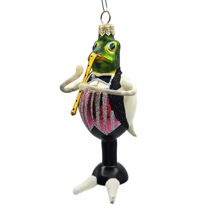 Slavic Treasures Tune Jumper Frog Flute Striped Christmas Ornament 00 406 A FB2