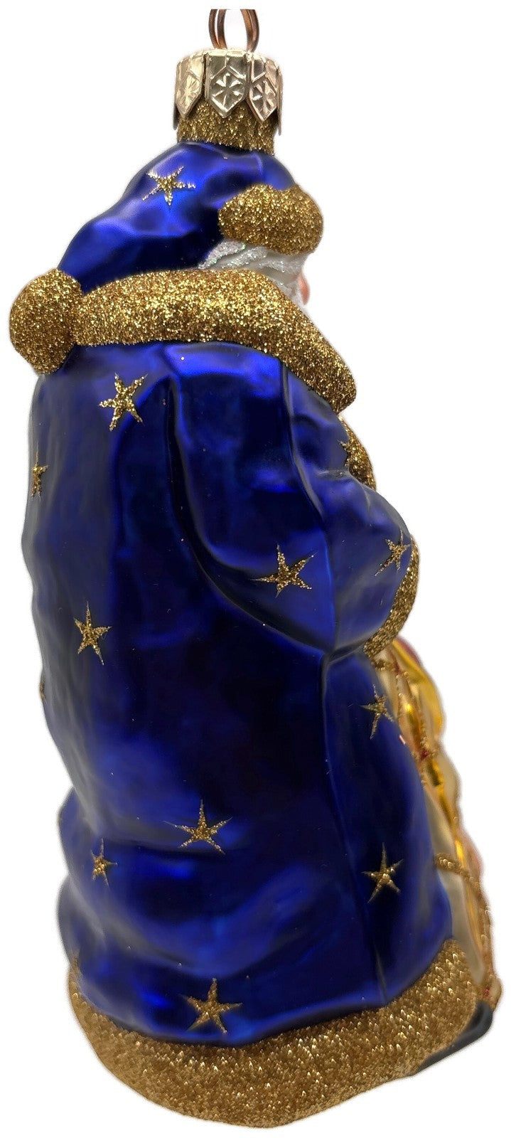 Patricia Breen Presents Blue Santa Claus Gift Toys Stars Christmas Ornament 20286