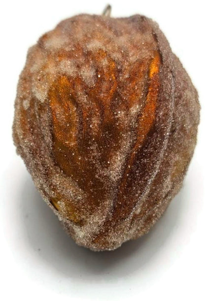Christopher Radko Sugared Walnut Glitter Glass Christmas Tree Ornament 98-464-03