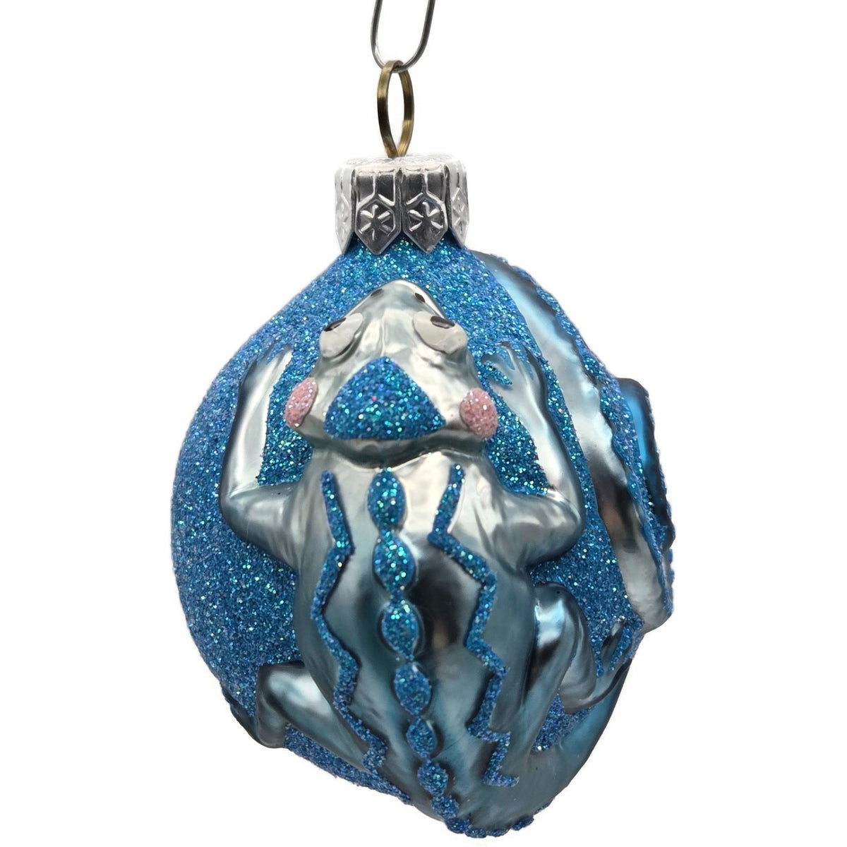 Patricia Breen Once Again for James Turquoise Chameleon Christmas Ornament 26694