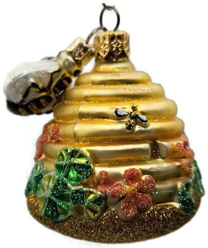 Patricia Breen Nasturtium Beeskep Floral Bees Gold 2 Part Spring Ornament 21160