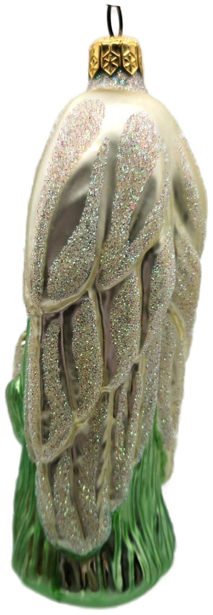 Patricia Breen Angel Of Peace Blonde Green Glitter Wings Christmas Ornament 96015