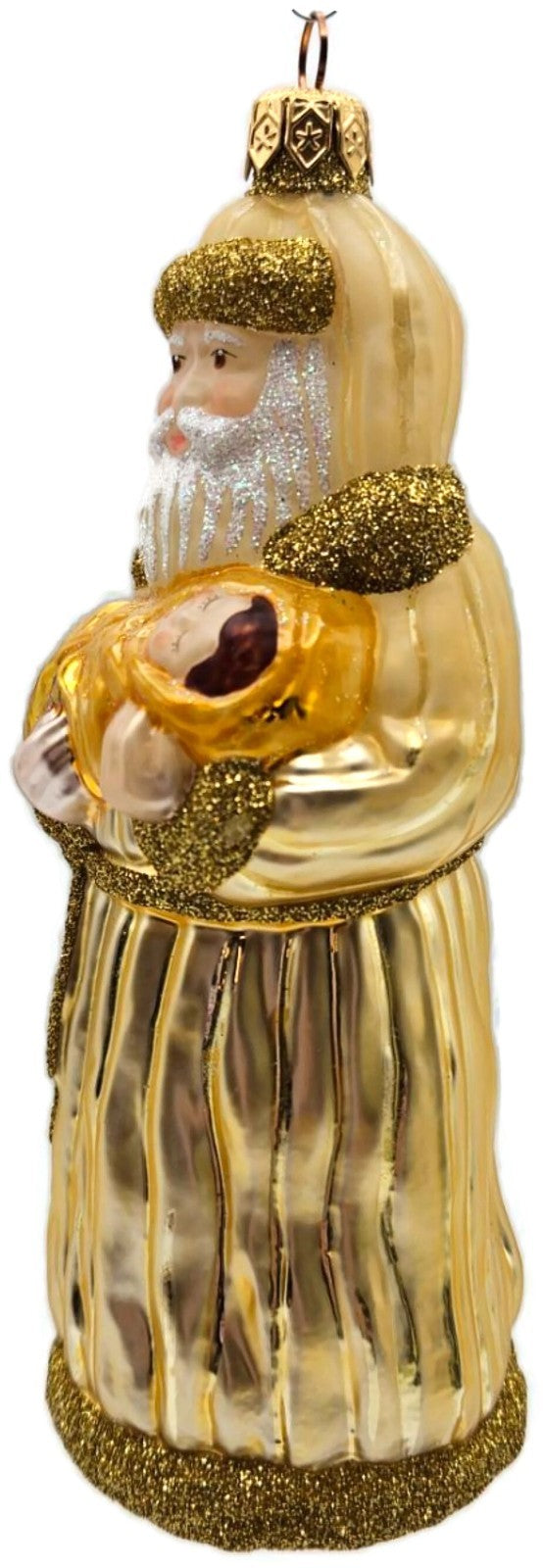 Patricia Breen Look and You Shall Find Him Gold Santa Christmas Ornament 97271