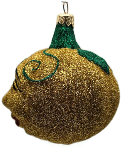 Patricia Breen Halloween Fanciful Pumpkin Gold Green Christmas Ornament 98126