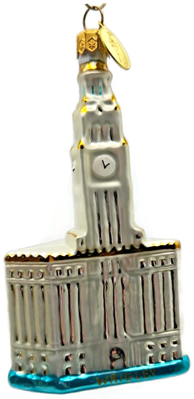 Landmark Creations Wrigley Building Chicago Magnificent Mile Christmas Ornament0