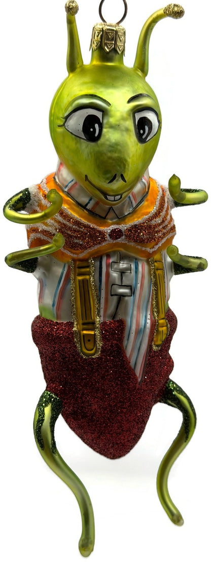 Slavic Treasures Whopper Hopper Green Bug Glass Ornament 99-154-A-FB1