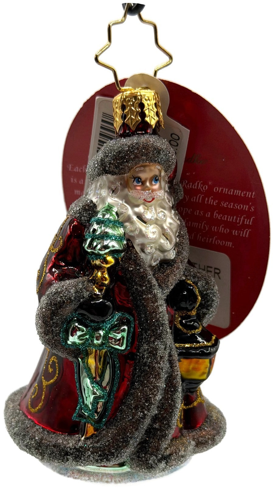 Christopher Radko Traveling Father Christmas Gem Santa Claus Ornament 10202415