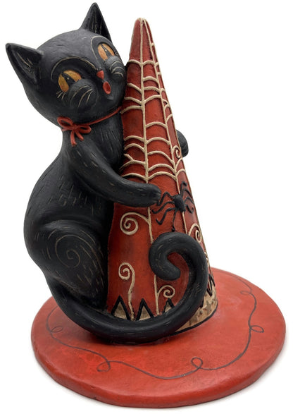 Bethany Lowe Johanna Parker Hugga Hat Jack Cat Hand Painted Halloween Figure8