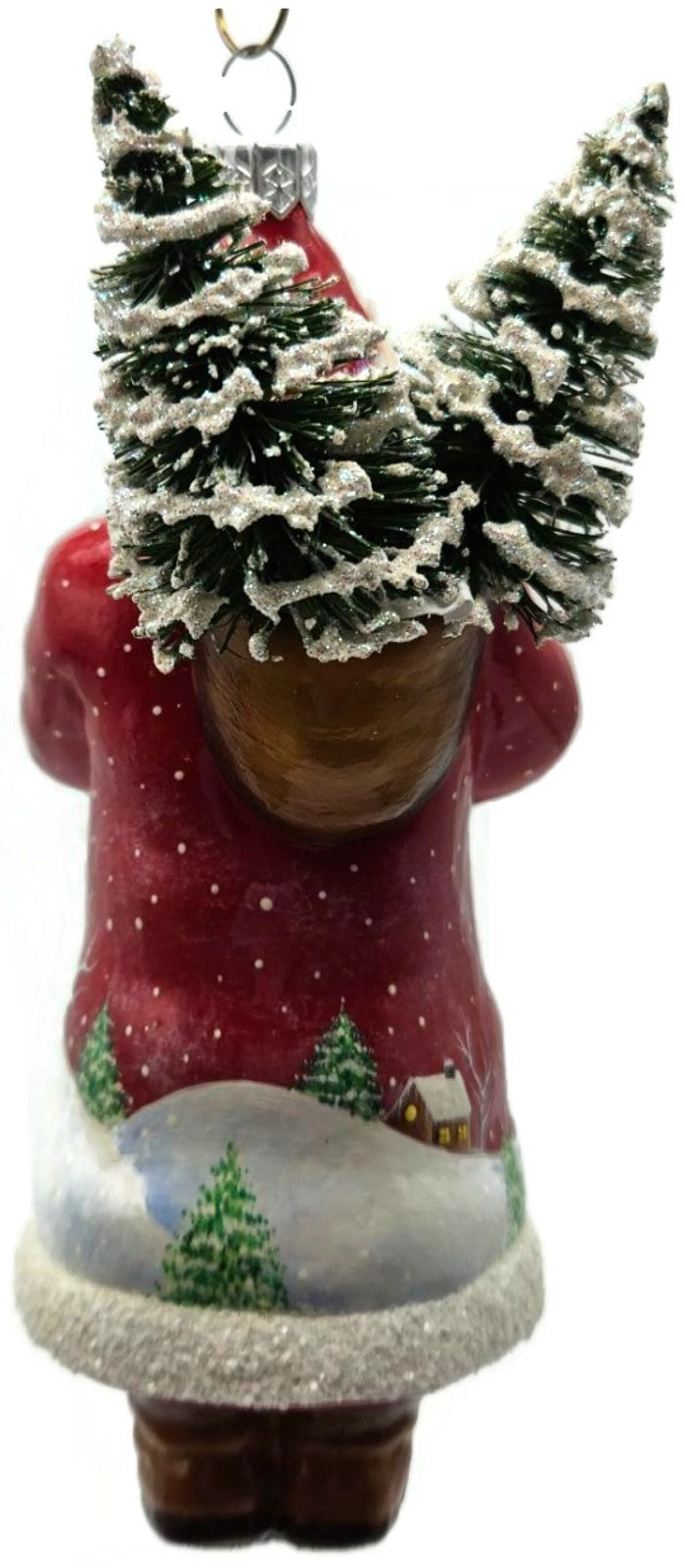 Patricia Breen Oakley Claus Sledding Children Red Christmas Tree Ornament 34324